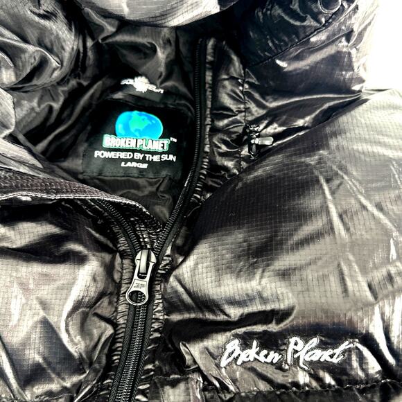 Broken Planet Men's Black Puffer Jacket Size L - Picture 6 of 9